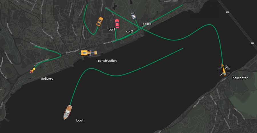 Tracking Map on Video Walls