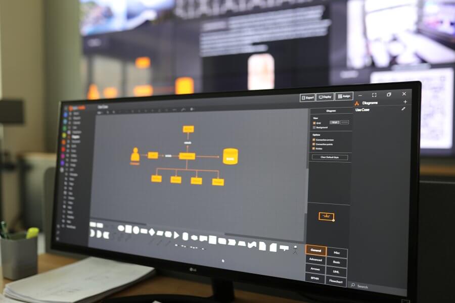 Diagrams on lygos video walls
