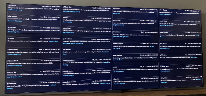 data driven feeds on multi screen video walls