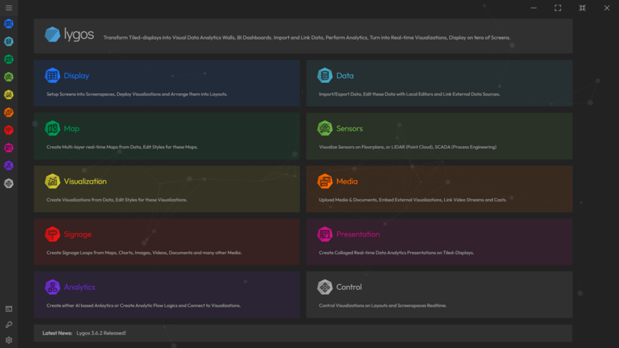 lygos video wall software management menu