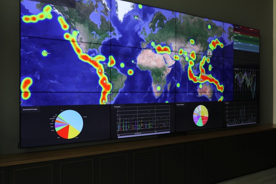 control room video wall layout